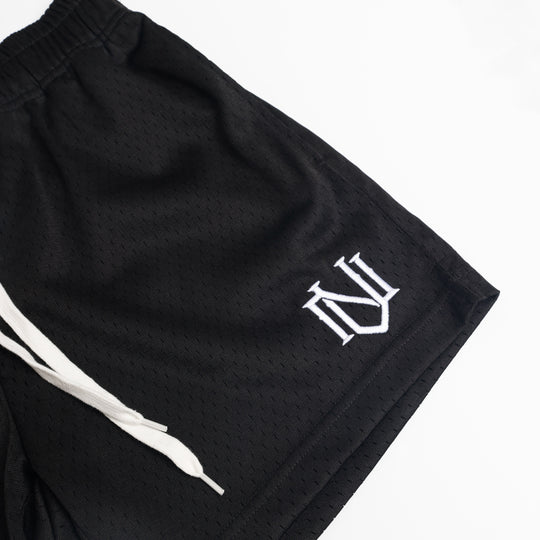 Black Mesh Shorts