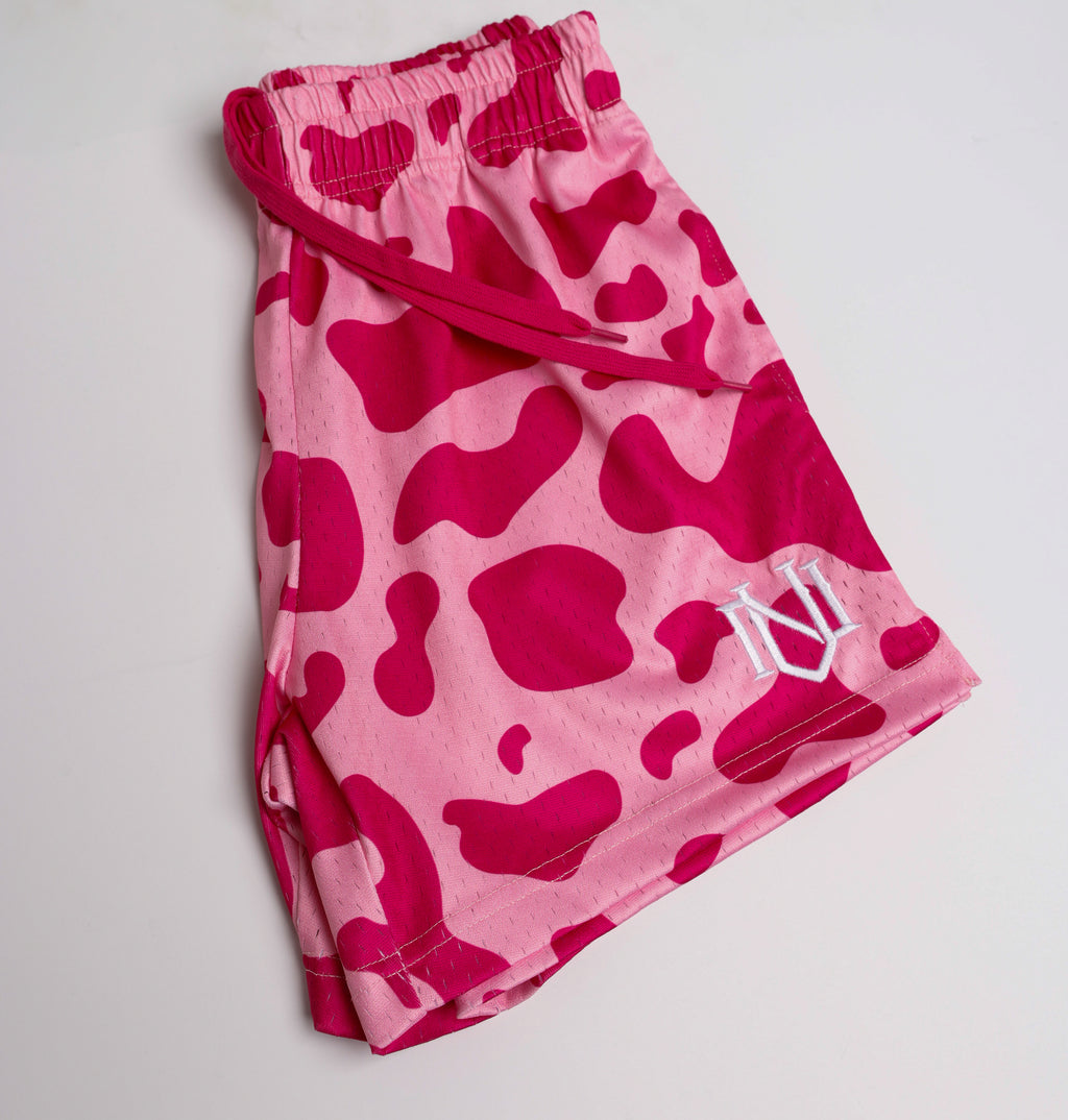 'Strawberry Milk' Mesh Shorts