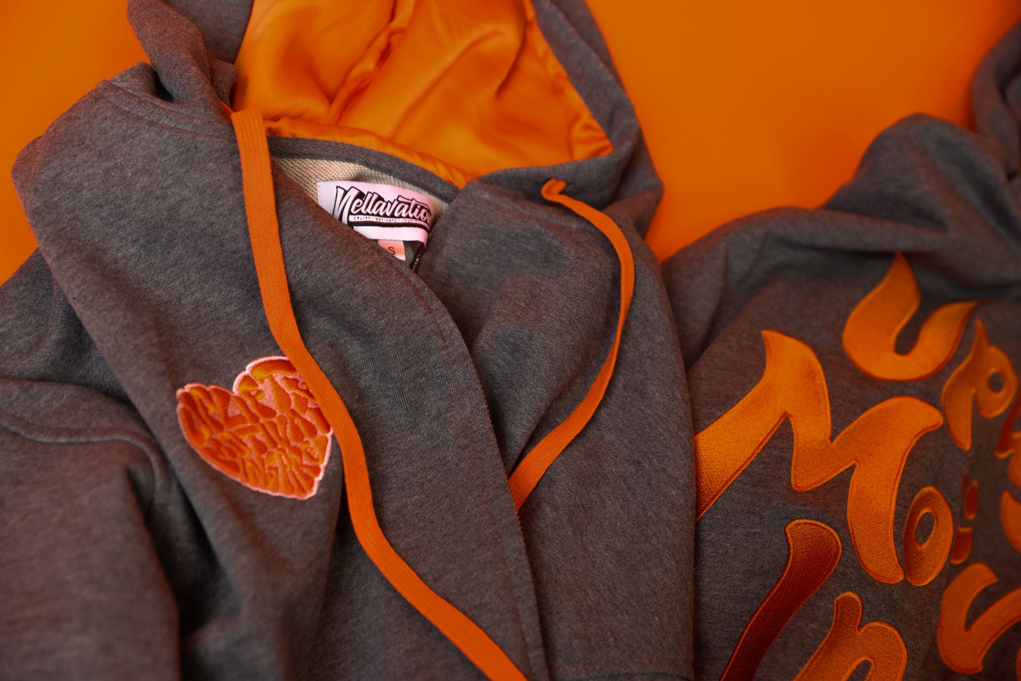 Retro Satin Lined Zip Hoodie