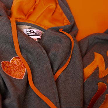 Retro Satin Lined Zip Hoodie