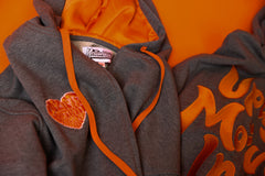 Retro Satin Lined Zip Hoodie
