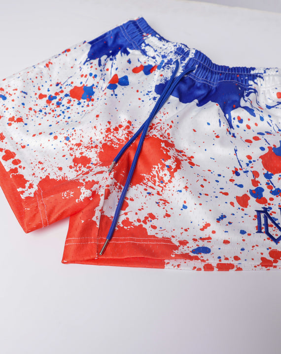 'Orange Crush' Splatter Shorts